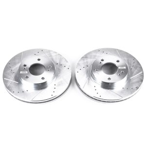 Infiniti Q45 Brake Rotors (2) - Front - PowerStop - Evolution Drilled & Slotted - `97-`01