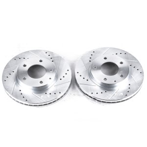 Mazda Millenia Brake Rotors (2) - Front - PowerStop - Evolution Drilled & Slotted - `95-`00