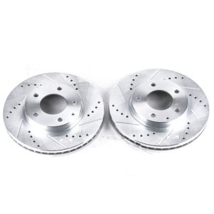 Mazda Millenia Brake Rotors (2) - Front - PowerStop - Evolution Drilled & Slotted - `95-`00
