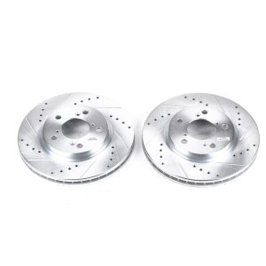 Honda Odyssey Brake Rotors (2) - Front - PowerStop - Evolution Drilled & Slotted - `05-`10