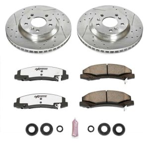 Buick Lucerne Brake Kit - Front - PowerStop - Drilled & Slotted Rotors + Carbon-Fiber Ceramic Pads - `06-`11