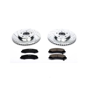 Buick Lucerne Brake Kit - Front - PowerStop - Drilled/Slotted Rotors + Carbon-Fiber Ceramic Pads - `06-`11