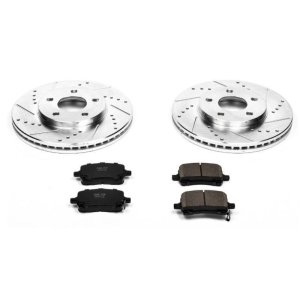 Chevrolet HHR Brake Kit - Front - PowerStop - Drilled & Slotted Rotors + Carbon-Fiber Ceramic Pads - `08-`11