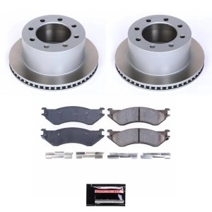 Toyota Solara Brake Kit - Front + Rear - PowerStop - Z23 Evolution Sport with Carbon-Fiber Ceramic Pads + Drilled & Slotted Rotors + Drums and Shoes - `02-`03