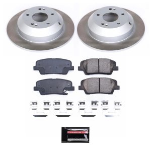 Nissan Altima Brake Kit - Front + Rear - PowerStop - Z23 Evolution Sport Ceramic Brake Pads + Drilled & Slotted Rotors + Drum & Shoe Kit - `00-`01