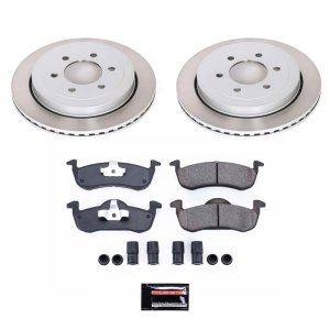 Nissan Sentra Brake Kit - Front + Rear - PowerStop - Z23 Evolution, Drilled & Slotted Rotors, Carbon-Fiber Ceramic Brake Pads - `02-`06