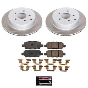Chevrolet Corvette Brake Kit - Front + Rear - PowerStop - Drilled & Slotted Rotors + Carbon-Fiber Ceramic Pads - `97-`04