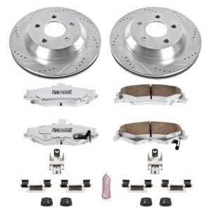 Chevrolet Camaro Brake Kit - Rear - PowerStop - Drilled & Slotted Rotors + Carbon-Fiber Ceramic Pads - `98-`02