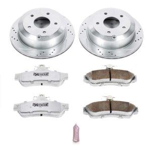 Pontiac GTO Brake Kit - Rear - PowerStop - Drilled & Slotted Rotors + Carbon-Fiber Ceramic Pads - `05-`06
