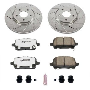 Chevrolet Cobalt Brake Kit - Front - PowerStop - Drilled & Slotted Rotors + Carbon-Fiber Ceramic Pads - `05-`06