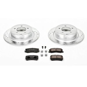 Dodge Caliber Brake Kit - Rear - PowerStop - Drilled & Slotted Rotors + Carbon-Fiber Ceramic Pads - `08-`09