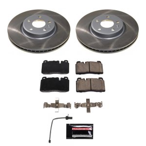 Chrysler 300M Brake Kit - Front + Rear - PowerStop - Drilled & Slotted Rotors + Carbon-Fiber Ceramic Pads - `99-`04
