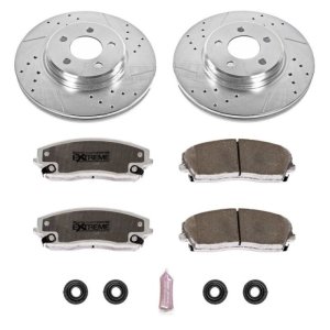 Dodge Magnum Brake Kit - Front - PowerStop - Drilled & Slotted Rotors + Carbon-Fiber Ceramic Pads - `05-`08