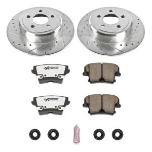 Dodge Magnum Brake Kit - Rear - PowerStop - Drilled & Slotted Rotors + Carbon-Fiber Ceramic Pads - `05-`08