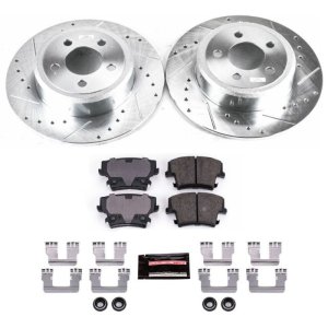 Dodge Magnum Brake Kit - Rear - PowerStop - Drilled & Slotted Rotors + Carbon-Fiber Ceramic Pads - `05-`08