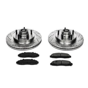 Ford F-150 Brake Kit - Front - PowerStop - Drilled & Slotted Rotors + Carbon-Fiber Ceramic Pads - `97-`00 Ford F-150 Brake Kit - Front - PowerStop - Drilled & Slotted Rotors + Carbon-Fiber Ceramic Pads - `97-`00