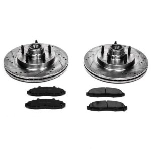 Ford F-150 Brake Kit - Front - PowerStop - Drilled & Slotted Rotors + Carbon-Fiber Ceramic Pads - `97-`00 Ford F-150 Brake Kit - Front - PowerStop - Drilled & Slotted Rotors + Carbon-Fiber Ceramic Pads - `97-`00