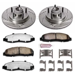 Ford F-150 Brake Kit - Front - PowerStop - Drilled & Slotted Rotors + Carbon-Fiber Ceramic Pads - `00-`03 Ford F-150 Brake Kit - Front - PowerStop - Drilled & Slotted Rotors + Carbon-Fiber Ceramic Pads - `00-`03