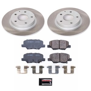 Ford Expedition Brake Kit - Front + Rear - PowerStop - Z23 Evolution Sport: Drilled & Slotted Rotors + Carbon-Fiber Ceramic Pads - `00-`02