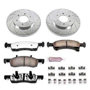 Ford Expedition Brake Kit - Front - PowerStop - Drilled & Slotted Rotors + Carbon-Fiber Ceramic Pads - `02-`06
