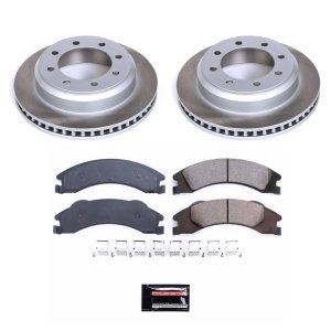 Lincoln Navigator Brake Kit - Front + Rear - PowerStop - Drilled & Slotted Rotors + Carbon-Fiber Ceramic Pads - `03-`06
