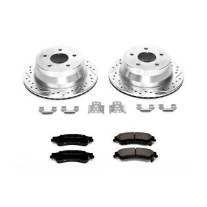 Chevrolet Blazer Brake Kit - Rear - PowerStop - Drilled & Slotted Rotors + Carbon-Fiber Ceramic Pads - `97-`05