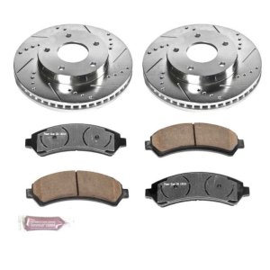 Chevrolet Blazer Brake Kit - Front - PowerStop - Drilled & Slotted Rotors + Carbon-Fiber Ceramic Pads - `97-`05