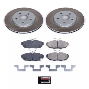 GMC Yukon Brake Kit - Front + Rear - PowerStop - Z23 Evolution Sport + Carbon-Fiber Ceramic Pads + Drilled & Slotted Rotors - `00-`06