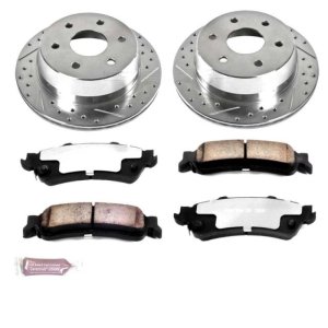 Chevrolet Astro Brake Kit - Rear - PowerStop - Drilled & Slotted Rotors + Carbon-Fiber Ceramic Pads - `03-`05