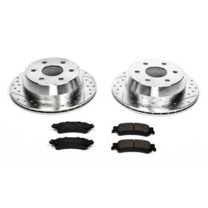 Chevrolet Astro Brake Kit - Rear - PowerStop - Z23 Evolution Sport - Drilled & Slotted Rotors + Carbon-Fiber Ceramic Pads - `03-`05