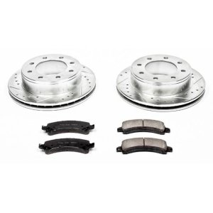 Chevrolet Express 2500 Brake Kit - Rear - PowerStop - Drilled & Slotted Rotors + Carbon-Fiber Ceramic Pads - `03-`17