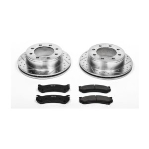 Chevrolet Avalanche 2500 Brake Kit - Rear - PowerStop - Drilled & Slotted Rotors + Carbon-Fiber Ceramic Pads - `02-`06