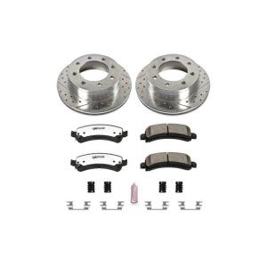 Chevrolet Express 2500 Brake Kit - Rear - PowerStop - Drilled & Slotted Rotors + Carbon-Fiber Ceramic Pads - `06-`17