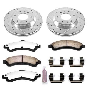 Buick Rainier Brake Kit - Front - PowerStop - Z36 Truck & Tow + Drilled & Slotted Rotors + Carbon-Fiber Ceramic Pads - `04-`05