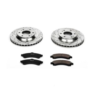 Buick Rainier Brake Kit - Front - PowerStop - Drilled & Slotted Rotors + Carbon-Fiber Ceramic Pads - `04-`05