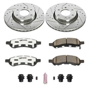 Buick Rainier Brake Kit - Front - PowerStop - Drilled & Slotted Rotors + Carbon-Fiber Ceramic Pads - `06-`07
