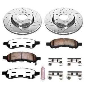 Buick Rainier Brake Kit - Front - PowerStop - Z36 Truck & Tow with Drilled & Slotted Rotors + Carbon-Fiber Ceramic Pads - `06-`07