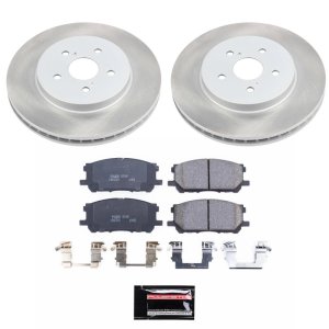 GMC Envoy XL Brake Kit - Front + Rear - PowerStop - Drilled & Slotted Rotors + Carbon-Fiber Ceramic Pads - `02-`05