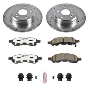 Buick Rainier Brake Kit - Front - PowerStop - Drilled & Slotted Rotors + Carbon-Fiber Ceramic Pads - `06-`07