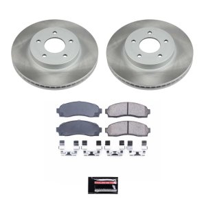 Dodge Durango Brake Kit - Front + Rear - PowerStop - Z23 Evolution Sport + Carbon-Fiber Ceramic Pads + Drilled & Slotted Rotors - `04-`06