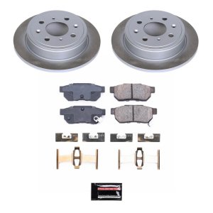 Dodge Ram 1500 Brake Kit - Front + Rear - PowerStop - Z23 Evolution Sport + Carbon-Fiber Ceramic Pads + Drilled & Slotted Rotors - `03-`05