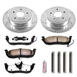 Jeep Commander Brake Kit - Rear - PowerStop - Drilled & Slotted Rotors + Carbon-Fiber Ceramic Pads - `06-`10