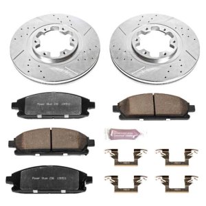 Infiniti QX4 Brake Kit - Front - PowerStop - Drilled & Slotted Rotors + Carbon-Fiber Ceramic Pads - `97-`03