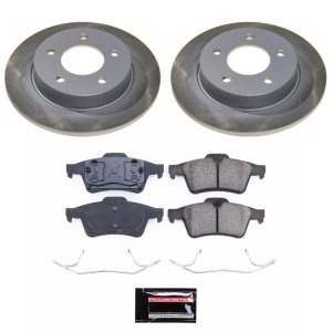Acura TL Brake Kit - Front + Rear - PowerStop - Drilled & Slotted Rotors + Carbon-Fiber Ceramic Pads - `04-`08