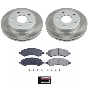 Lexus GX470 Brake Kit - Front + Rear - PowerStop - Drilled & Slotted Rotors + Carbon-Fiber Ceramic Pads - `03-`09