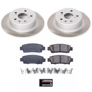 Acura RSX Brake Kit - Front + Rear - PowerStop - Drilled & Slotted Rotors + Carbon-Fiber Ceramic Pads - `02-`06