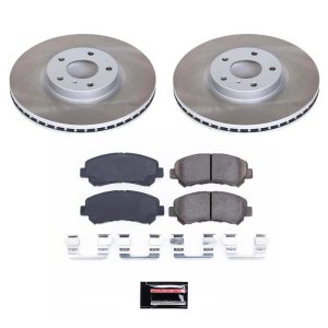 Mazda 6 Brake Kit - Front + Rear - PowerStop - Drilled & Slotted Rotors + Carbon-Fiber Ceramic Pads - `03-`05