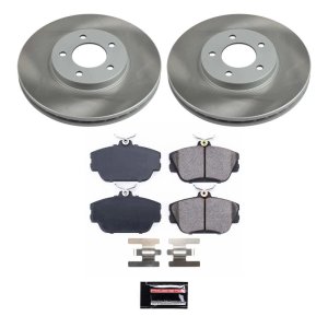 Ford Freestar Brake Kit - Front + Rear - PowerStop - Drilled & Slotted Rotors + Carbon-Fiber Ceramic Pads - `04-`07