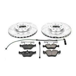 BMW M3 Brake Kit - Front - PowerStop - Drilled & Slotted Rotors + Carbon-Fiber Ceramic Pads - `01-`06