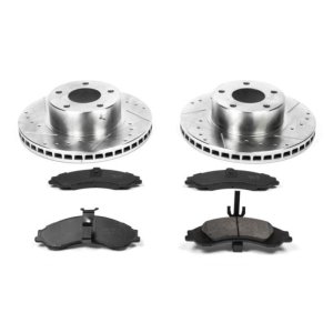 Pontiac GTO Brake Kit - Front - PowerStop - Drilled & Slotted Rotors + Carbon-Fiber Ceramic Pads - 2004